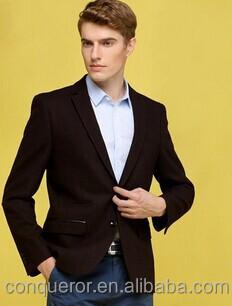 China Anti-pilling new style fashion suit announced suit jacket SHT943 for sale