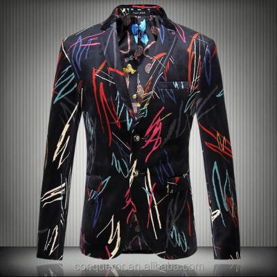 China Custom Printed Fabric Anti-Shrink Fashion Men Jacket (SHJ21) for sale