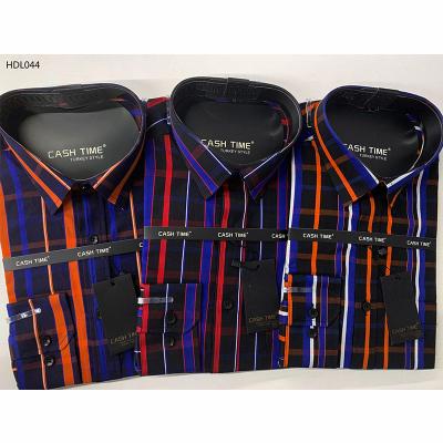 China Fashion Anti-pilling Men's Long Sleeve Striped 2022 Brand Streetwear Shirts Mens Blouses Slim Fit Tops Casual Shirt Men for sale