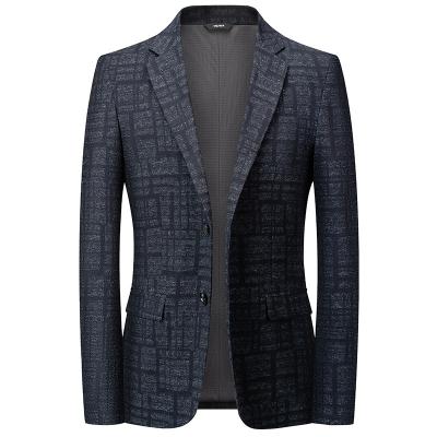 China Autumn Business Korean Version Trend Men's Suit Spring And Plaid Breathable Slim Casual Jacket for sale