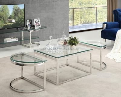 China DINING TABLE stainless steel coffee table tea table abstract style furniture for sale