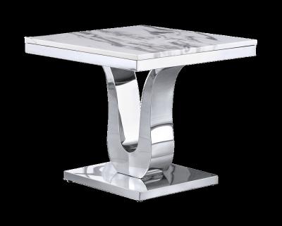 China CONSOLE TABLE Pure Stainless Steel Marble Home Corner End Table For Home Living Corner Table for sale