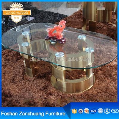 China Mirror Art Home Furniture Japanese Style Tempered Glass Tea Table for sale