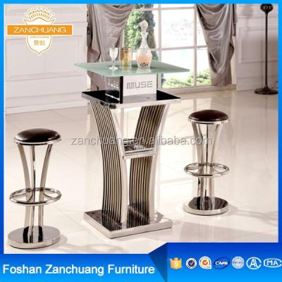 China Durable cheap home glass shape square stand up bar tables for sale for sale