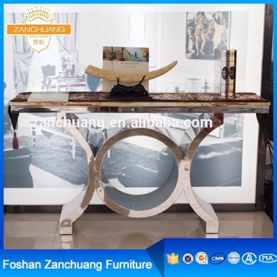 China Super Comfortable French Style Luxury Modern Wall Mirrored Console Table for sale