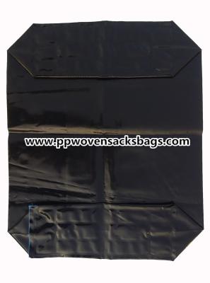 China Black PE Plastic Valve Sealed Bags for Packing Activated Carbon / 25kg Valve PE Sacks for sale