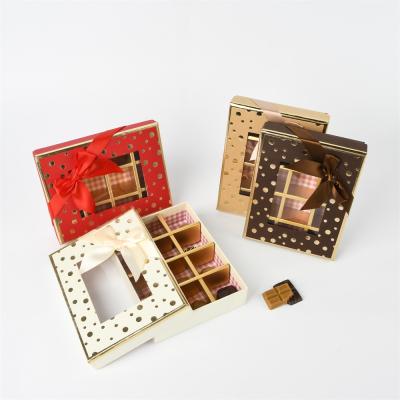 China Recycled Materials Latest Design Reusable Fold Lid And Base Box Wedding Chocolate Box for sale