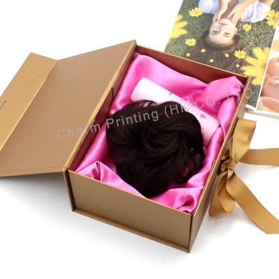 China Recycled Materials Fast Luxury Wig Package Folding Shipping Biodegradable Paper Cardboard Box for sale