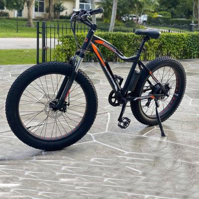 China New Product Aluminum Alloy Rocket 26 Electric Mountain Bike Powerful Fat Bike Electric High Speed ​​Offroad Tire With Lithium Battery for sale