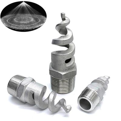 China Large Flow Rate Stainless / Brass Dust Removal Spiral Corkscrew Braid Helix Water Nozzle for sale