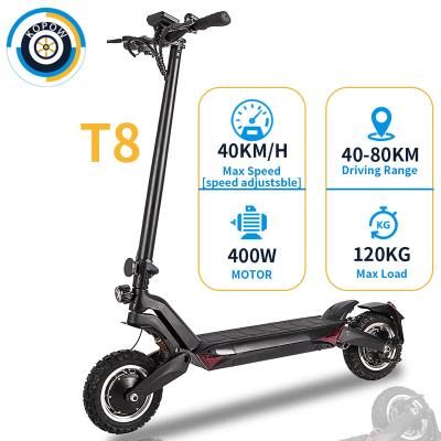 China New Unisex Electric Foldable Scooter 800W 48v Battery Two Wheel Fat Tire T8single Drive Off Road Scooter for sale