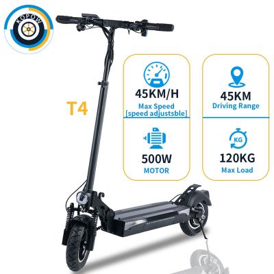 China EU warehouse 48v 800w 2 motor unisex single wheel scooter cheap 2022 KOPOW T4 foldable electric scooter for sale