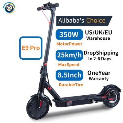 China Unisex electric scooters for newest design E9PRO electric scooter price china LED 350W hot sale scooter for sale