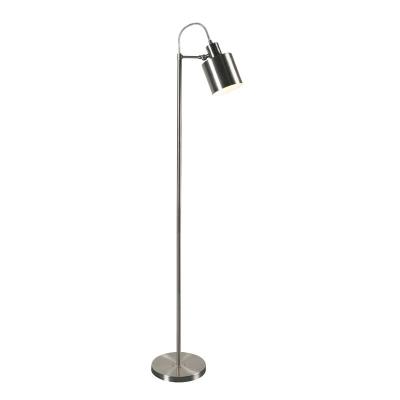 China ZG Industrial Hotel Guest Room Living Room Bedside Brushed Nickel Floor Standing Lamp for sale