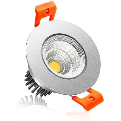 China ZG Industrial 2Inch LED Recessed Ceiling Light 3W Dimmable LED Down Light 60 Beam Angle COB Recessed Lights With Driver 25W Halogen Bulb for sale