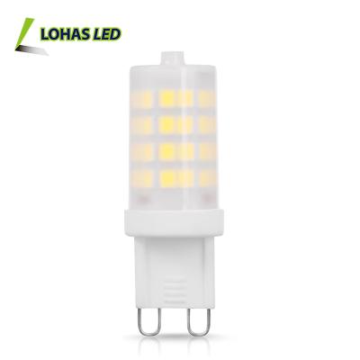 China LOHAS Residential 4W G9 110V Not Dimmable 3000K or 6000K LED Corn Light Ceramic Mini Bulb Milky White Cover for sale