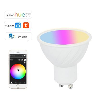 China Remote Control/Timer Setting LOHAS Smart Led Bulb 5W Wifi Smart RGB+2700-6500K Tuya ZigBee Smart GU10 Spotlight for sale