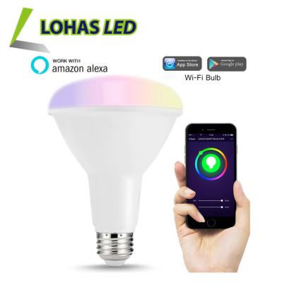 China Tuya Smart BR30 12W RGB+CCT Smart WiFi Residential Light Bulb Compatible with Alexa for sale