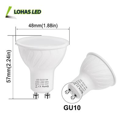 China Residential GU10 LED Light Bulbs 50 Watt Equivalent Color Changing 6000K-2700K-4000K LED Spotlights for sale