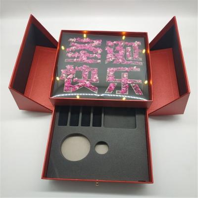 China Carton Craft Lash Eyelash Sweet Jewelry Custom Luxury Packaging Paper Gift Box With Clear PVC Window Front à venda