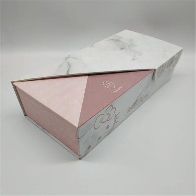 China Marble Gift Storage Crafts Eyelash Recycled Lashes Cosmetic Packaging Logo Paper Boxes Container Magnetic Closure For Makeup en venta