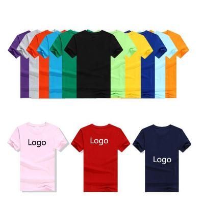 China wholesale cheap price round cotton polyester Anti-wrinkle T-shirt mixed material neck promotion election for sale