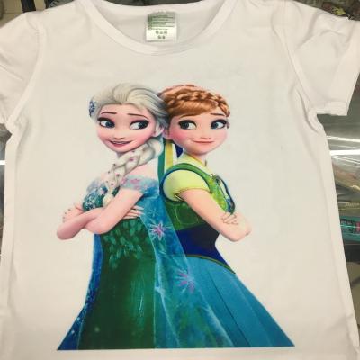 China Baby T-shirts Kids Summer Girls DIY Anti-Shrink Wholesale Shirts Customized Logo Printing for sale