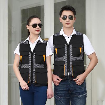 China Polyester Antibacterial Cavity And Breathable Multi-pocket Zipper Fishing Life Jacket Men Adult Women for sale