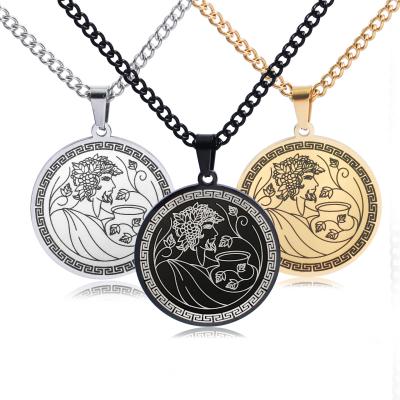 China Dionysus Punk Ancient Greek Necklace Mens Olympus Chain Sweater Street Special Gift For Man Jewelry for sale