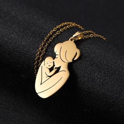 China CLASSIC Personalized Stainless Steel Mothers Day Gifts Necklace Women Baby Necklace Family Pendant Jewelry for sale