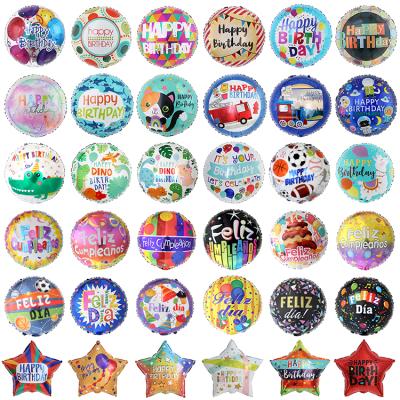 China Globos-Al-por-mayor wholesale factory aluminum round diameter feliz supplier 18 inch birthday balloon custom individual gift toy packaging helium for sale