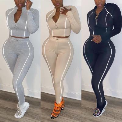 China 2021 Fall Breathable Apparel For Women Sportswear Jogger Two Piece Sweatsuit Set Tracksuit for sale