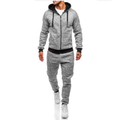 China New Arrival Autumn Men's Breathable Gym Fitness Sets Two-Piece Tracker Sweatsuit Casual Cardigan Hoodie for sale