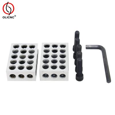 China Inch Parallel Size Metric Blocks 23 Holes 1-2-3 25-50-75mm Block Clamping Block Set Metric Size 2pcs Precision Block for sale