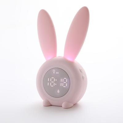 China Antique Style Factory Made Laser Wake Up Light Children's Sleep Trainer Baby Bedroom Alarm Clock Smart Clock for sale