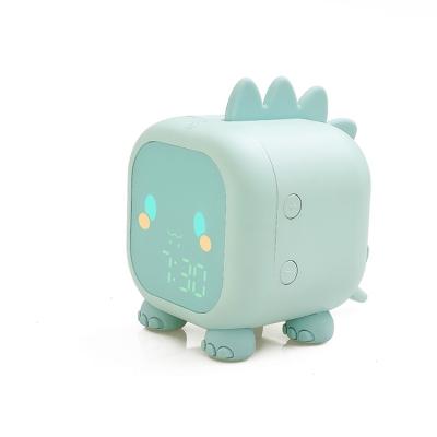 China Cute Animal Picture Factory Supply Cartoon Desktop Body Temperature Monitoring Led Eye Protect Night Sleep Smart Clock Trainer for sale