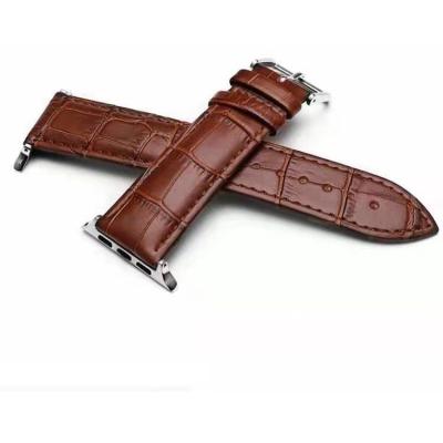 China Good Genuine Leather High Quality Fit Genuine Leather Good Wearing Watch Band Fit Sports Watch Band For Apple for sale