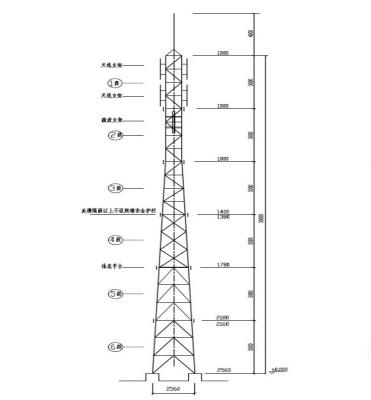 China Q345B/Q235B Telecom Tower Design Drawing Company for sale