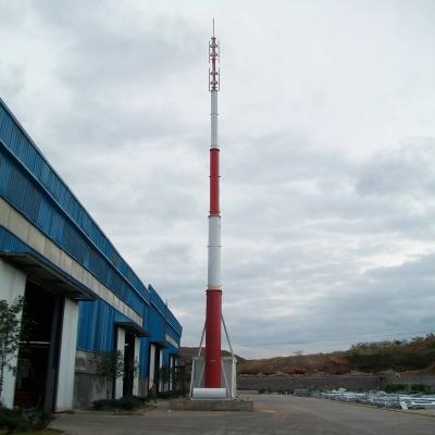 China Steel Q345B/Q235B For Telecommunication Single Pole Galvanized Steel GSM Single Pole Antenna Tower for sale