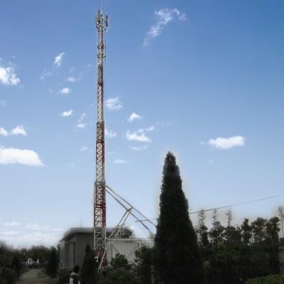 China Q345B / Q235B BTS Single Pole Base Station Communication Tower for sale