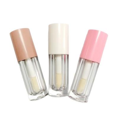 China Personal Skin Care Packaging 6ml Yellow Pink Purple Lip Gloss Packaging Containers Lip Gloss Empty Cosmetic Transparent Refillable Tubes Bottle for sale