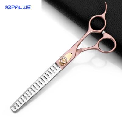 China Hot Selling Viable Professional Pet Dog Grooming Thinning Shears Thinning Scissors Rose Gold Approach Screw For Dog Hair Cutting MX234 for sale