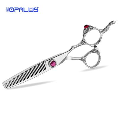 China Special Hair Scissors Design Hair Scissors Compensated Cut Handle Diamond Screw Japan Steel Hairdressing Thinning Scissors MS033 for sale