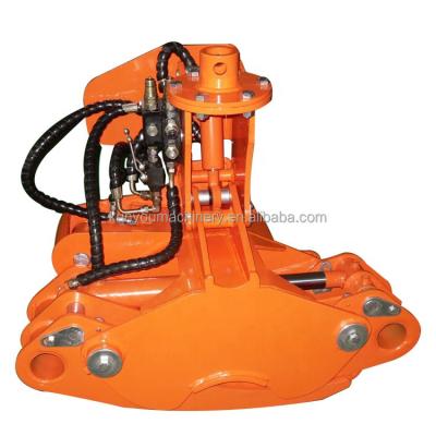 China Rears Hydraulic Tree Harvester Wood Rotary Cutter Chipper Shear Grapple For Sale for sale