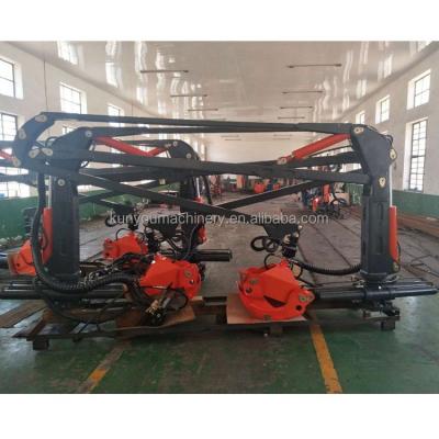 China Hydraulic Lifts Log Crane Loader For ATV Trailer With Head Harvester Grab 450kg for sale