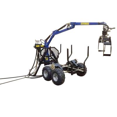 China Factory Directly Supply Palm Fruit Crane Grabber Quad Log Trailer for sale