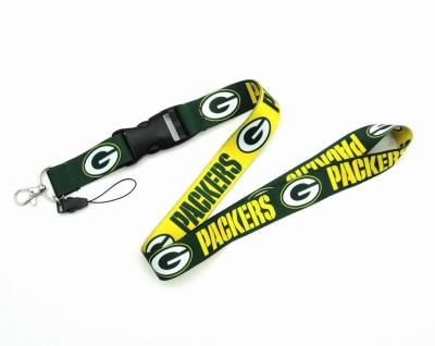 China Wholesale Printed Football Team Keychain Lanyard NFL Promotional Gift Safety Release Buckle for sale