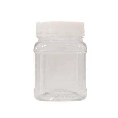 China Factory Price High Quality 360ML Eco-friendly Square Plastic Jars For Food With Airtight Lid for sale