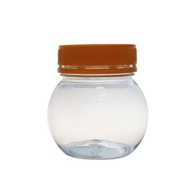 China Eco-friendly 200ML 325ML 655ML 1250ML Low Prices Transparent High Rounded Plastic Jar Ball With Rose Gold Lids for sale