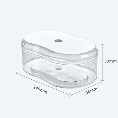 China 450Ml Recycled Materials Curved Shape Clear Plastic Box For Food Chocolate Candy Cake Plastic Box for sale